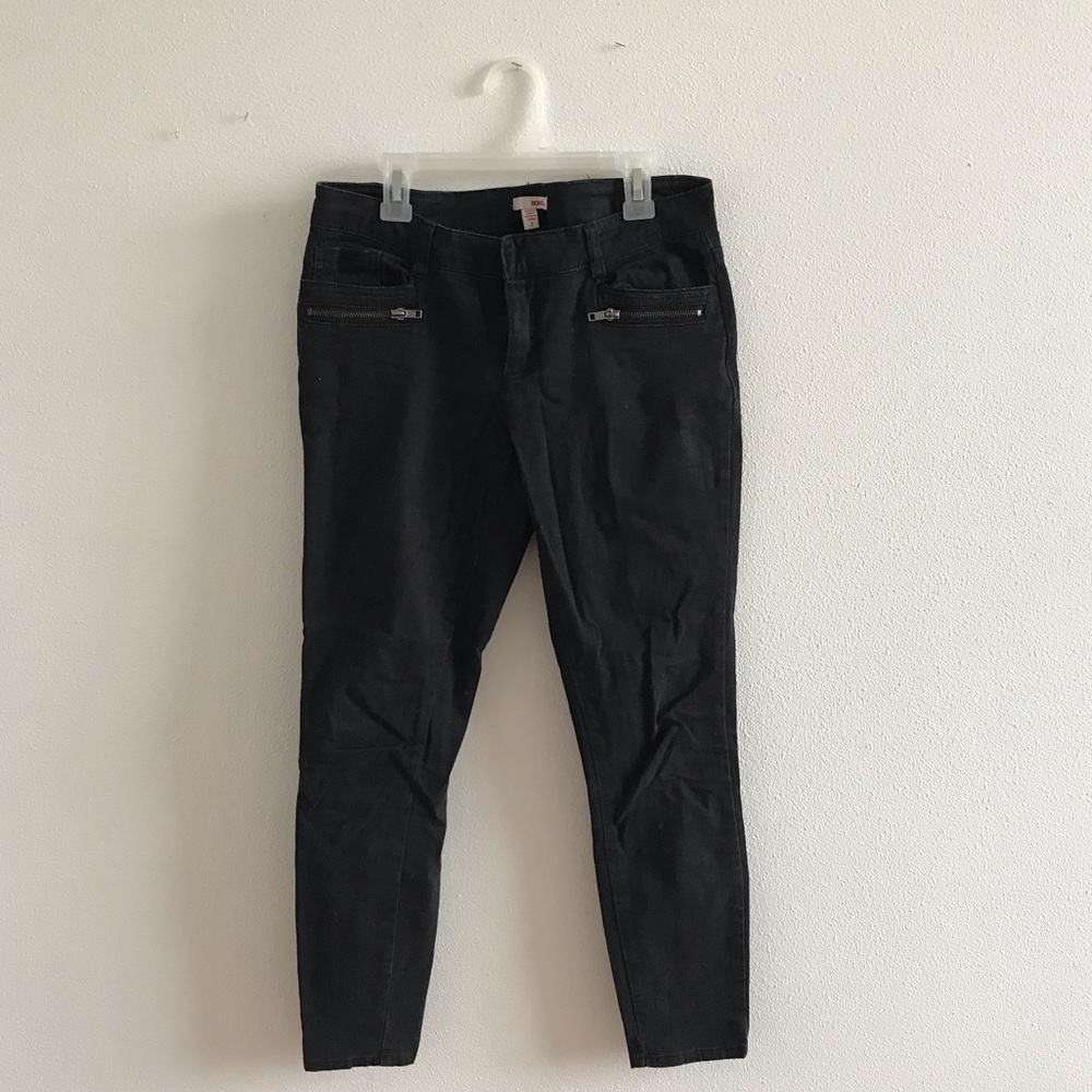 Black low rise jeans